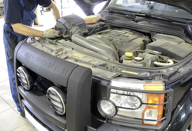 Замена фильтров Land Rover Discovery 3