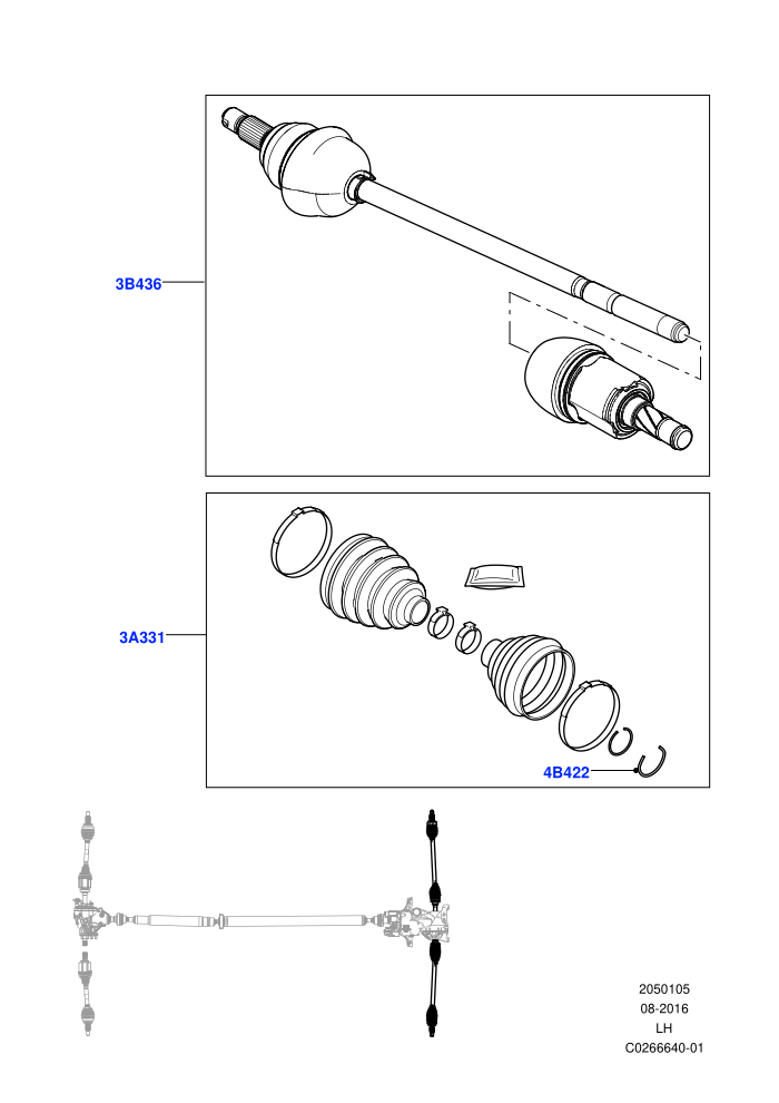 Drive Shaft - Rear Axle Drive (6 Speed Auto AWF21 AWD,6 Speed Manual Trans M66 - AWD,9 Speed Auto AWD,Itatiaia (Brazil))((V)FROMGT000001)