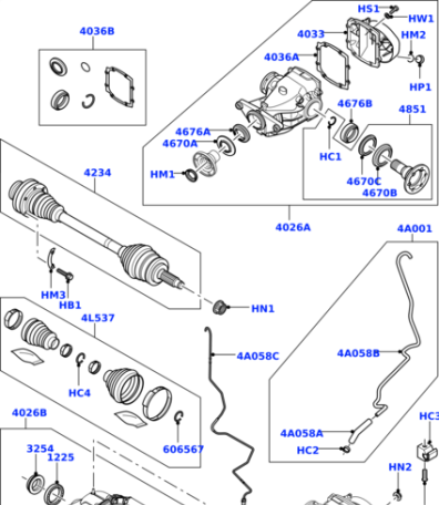 TDR500080 GKN Пыльники ШРУС заднего привода (с блокировкой) D3/RRS/RRN