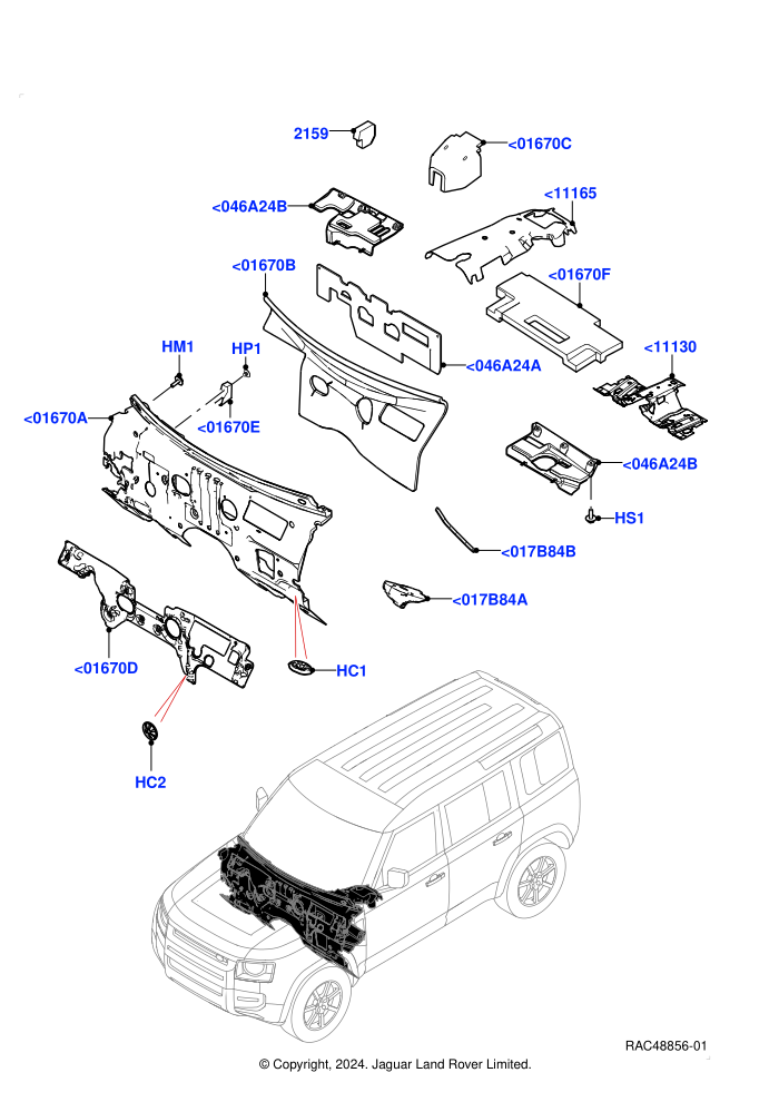 Insulators - Front (Passenger Compartment)
