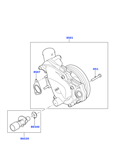 LR097165 CGA Помпа водяная D4/RRS2/RRN 3.0/5.0 OHG SGDI NA