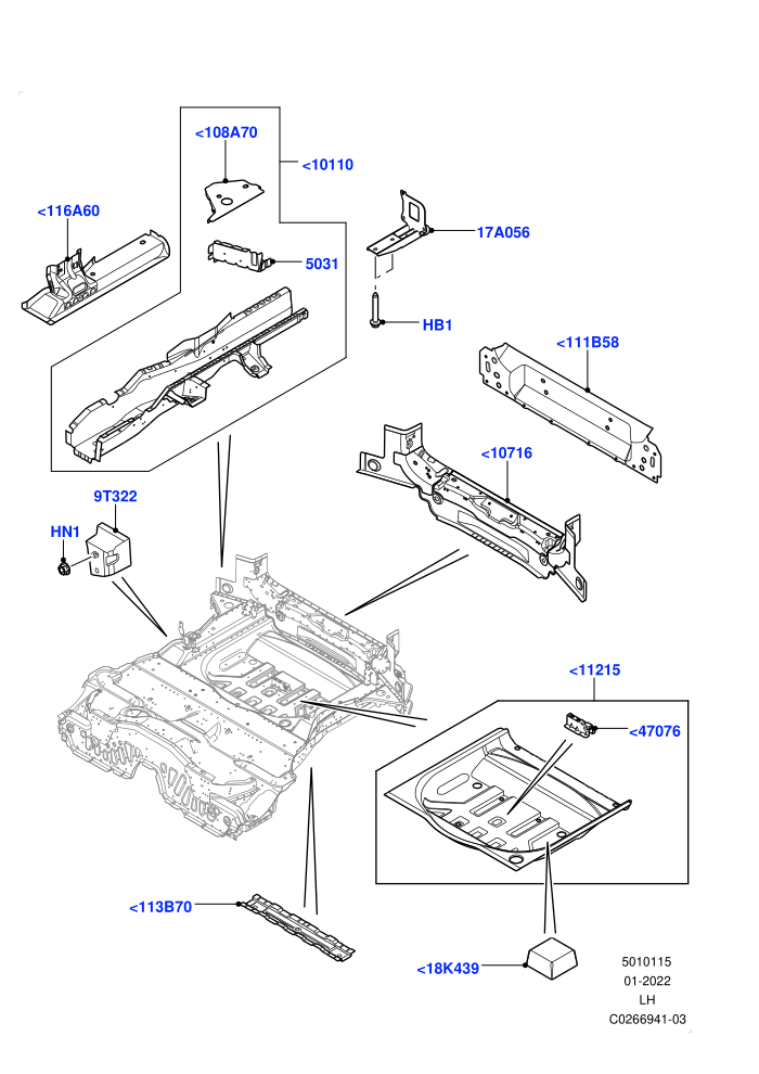 Floor Pan - Centre And Rear (Itatiaia (Brazil))((V)FROMGT000001)