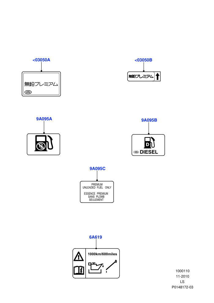 Labels (Fuel Information)((V)TO9A999999)