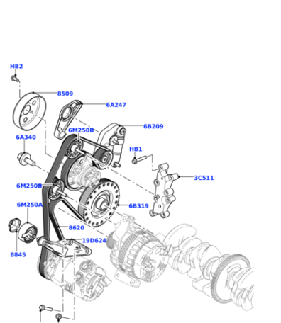 LR022816 LAND ROVER Крышка ролика