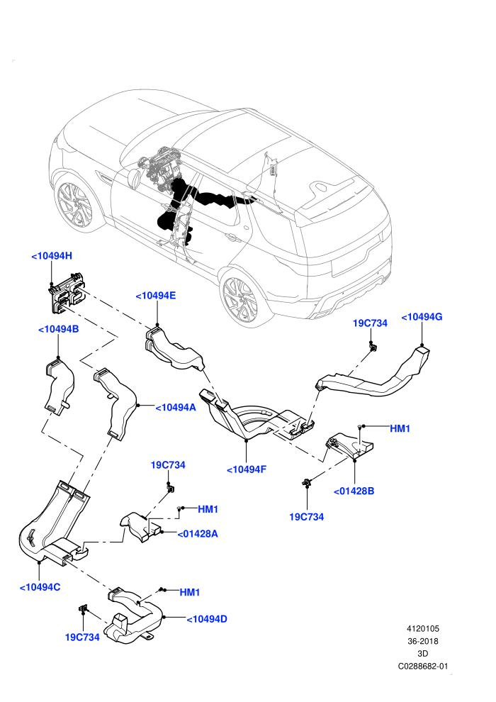 Air Vents, Louvres And Ducts (Floor,Internal Components,Nitra Plant Build)((V)TOL2999999 (V)FROMK2000001)