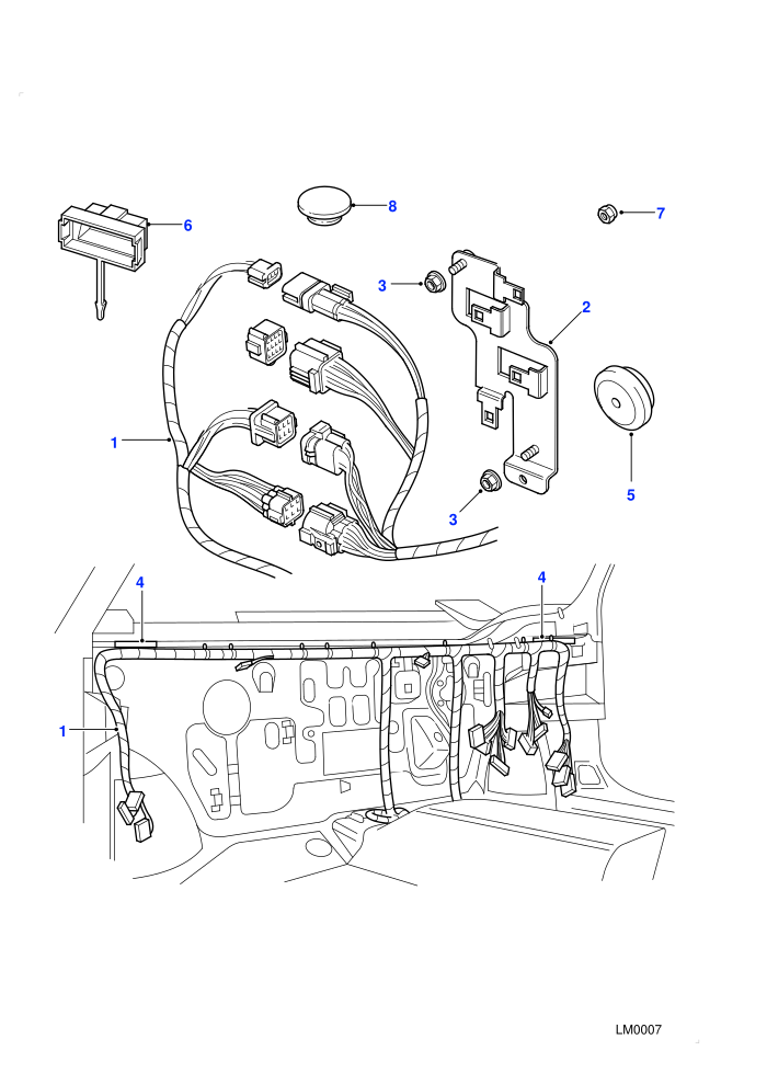 Main Wiring ((+)CDN/MEX/USA,2.5 KV6 Petrol,LHD)