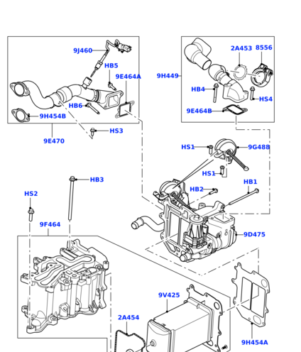 LR106274 LAND ROVER Теплообменник клапана EGR RRN 2013-/RRS 2014- 4.4D