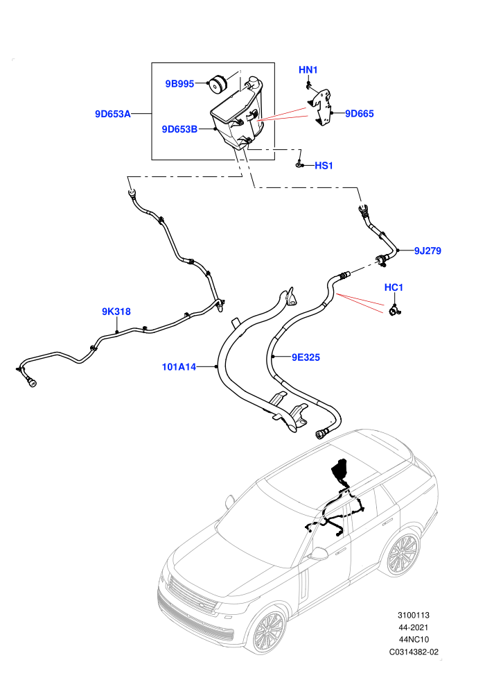 Carbon Canister (4.4 V8 Turbo Petrol (NC10),Pet Tank W/O Leak Det - Std Filter)