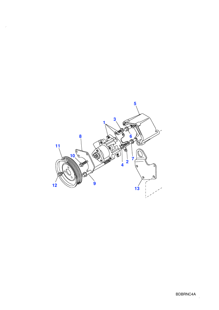 Power Steering Pump Serpentine Belt Drive (V8 EFI Petrol,With Power Steering)