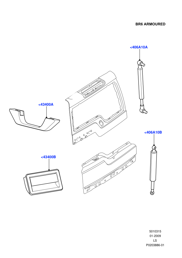 Luggage Compartment Door (4050KG ECWVTA,With B6 Level Armouring)((V)FROM9A000001)