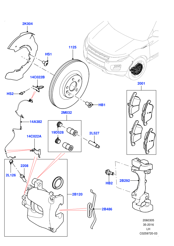 Front Brake Discs And Calipers (Front Disc And Caliper Size 17,Halewood (UK))((V)FROMGH000001)