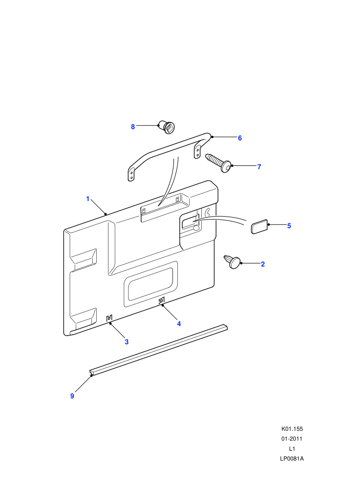 Rear End Door Casing-From (V) 2A000001
