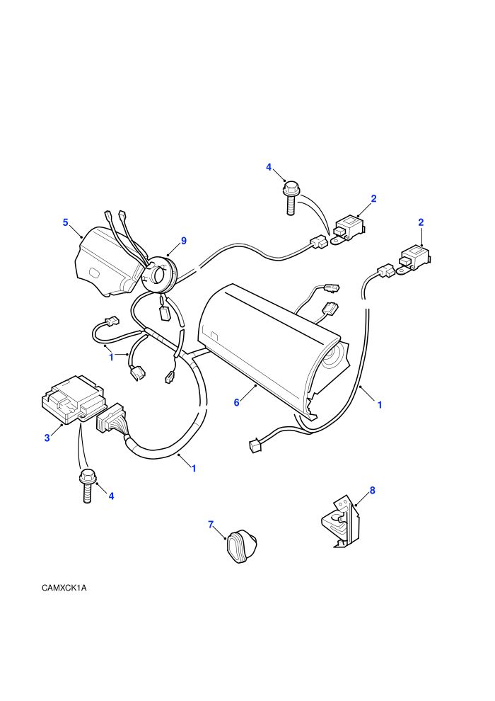 Harness-SRS (Air Bag) (LHD,RHD,With Driver Air Bag,With Passenger Air Bag)
