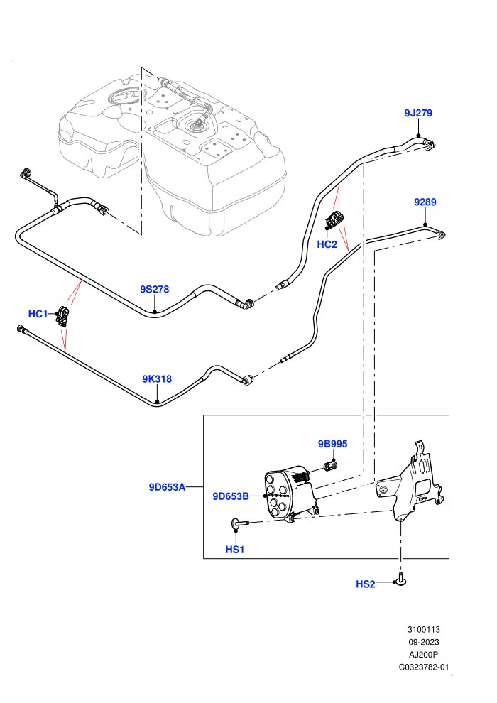 Carbon Canister (2.0L AJ20P4 Petrol E100 PTA,Itatiaia (Brazil))((V)TOST299999 (V)FROMPT213206)