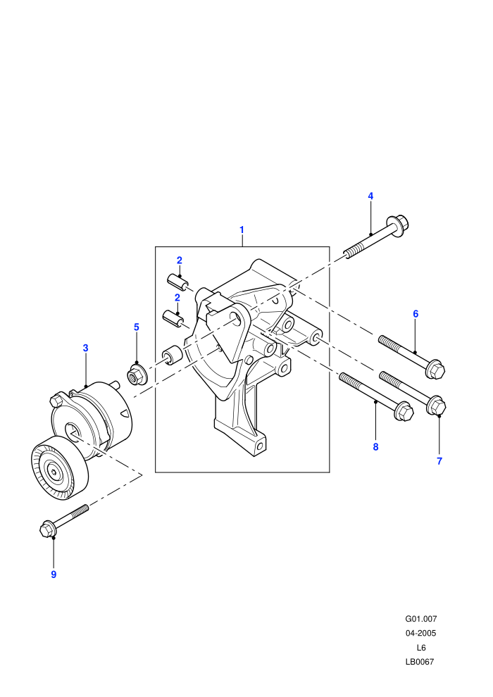 Air Cond.Compressor Mounting (1.8L 4 Cyl K Series Petrol)((V)FROMXA504881)
