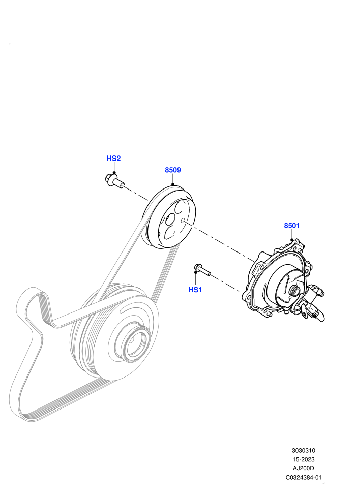 Water Pump (2.0L AJ20D4 Diesel Mid PTA,Electric Engine Battery-MHEV,Itatiaia (Brazil))((V)FROMLT000001)