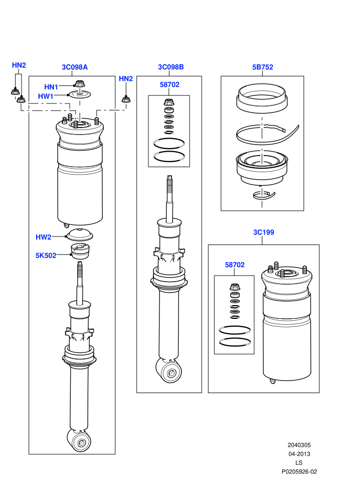 Front Suspension Struts And Springs (With Four Corner Air Suspension)((V)FROMAA000001)