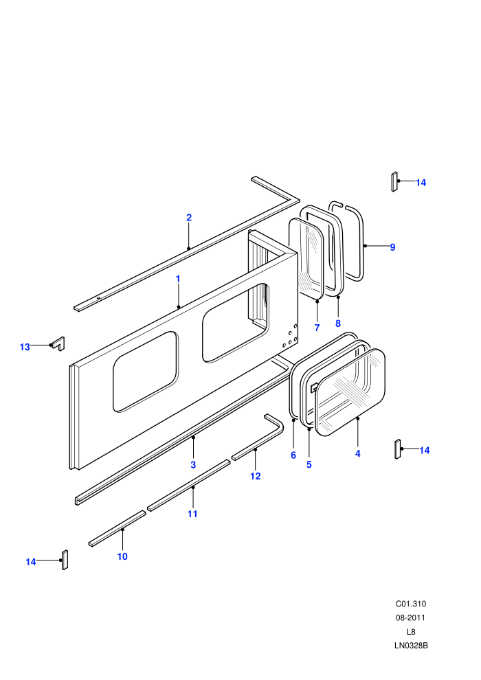 Rear Body Upper (110&nbsp;Wheelbase,Hard Top)((V)FROM7A000001)