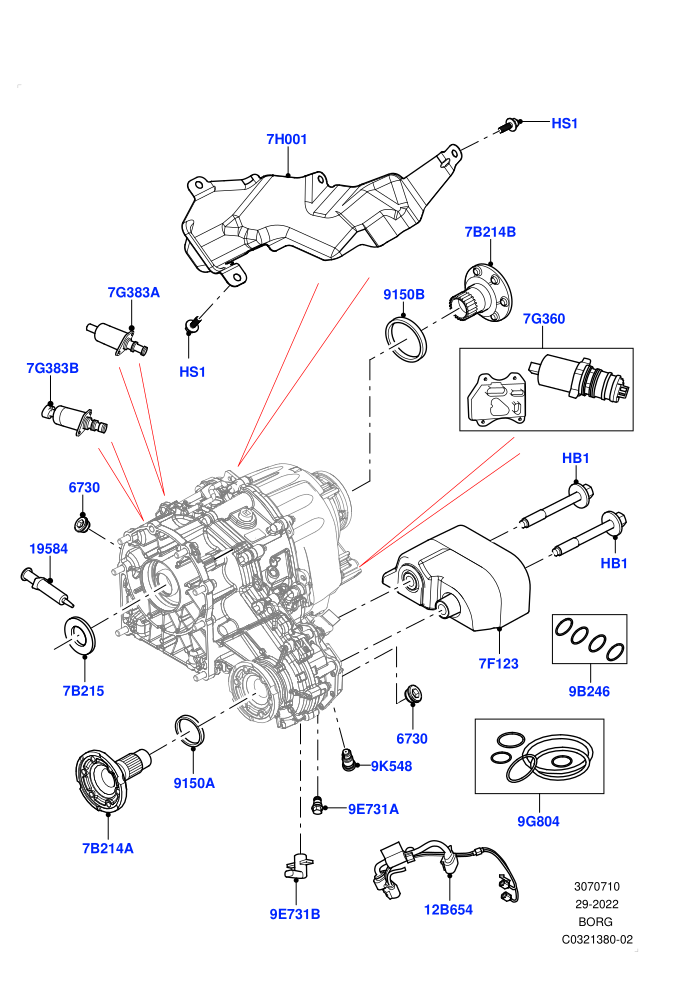 Transfer Drive Components (With 2 Spd Trans Case With Ctl Trac)(Nitra Plant Build)((V)FROMM2000001)