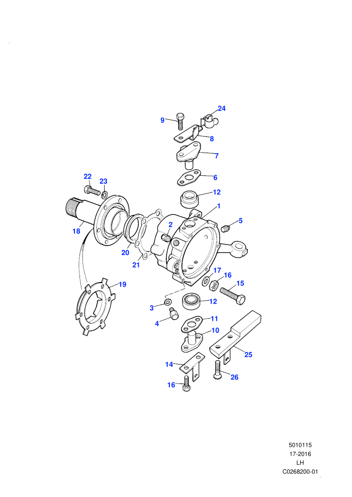 Swivel Pin Housing (Less Anti-Lock Braking System)