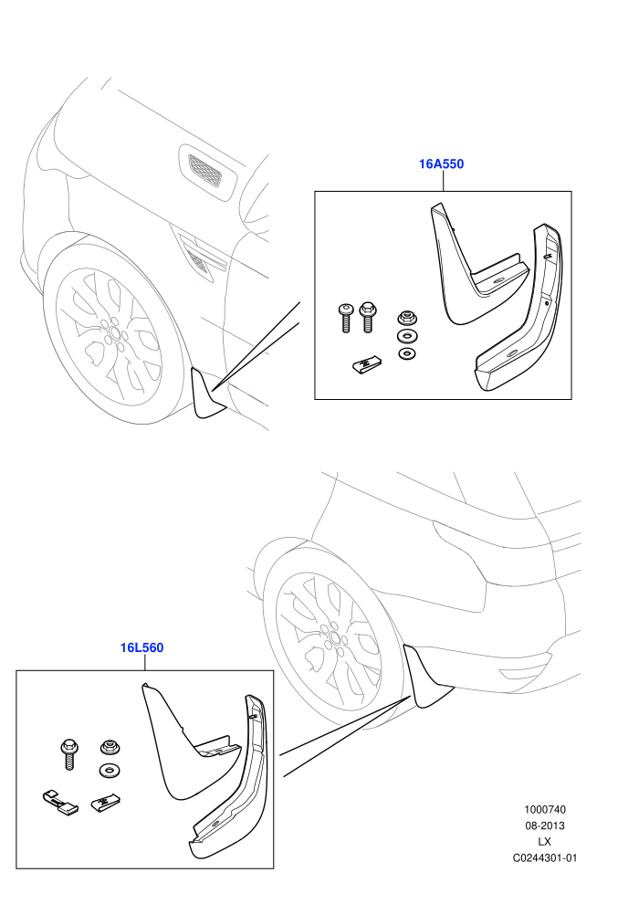 Mudflaps - Front & Rear (Accessory)