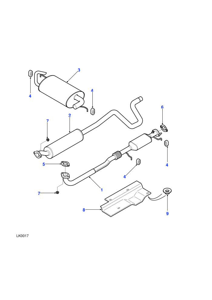 Exhaust System (1.8 K16 HOU,1.8 K16 Petrol,Manual Transmission)((V)FROM1A000001)