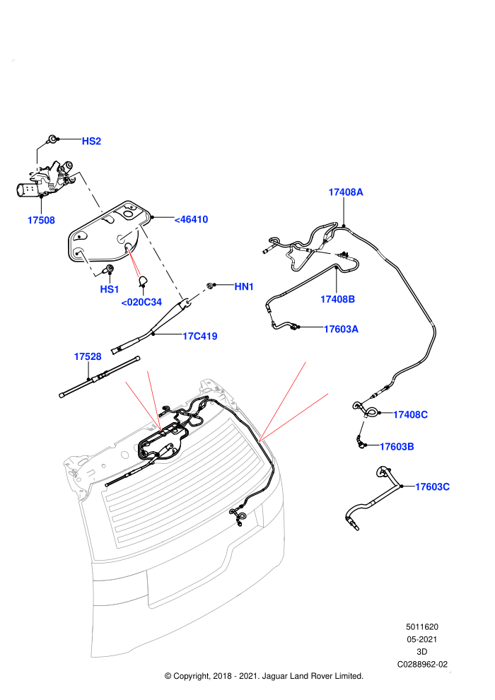 Rear Window Wiper And Washer (Nitra Plant Build)((V)FROMK2000001)