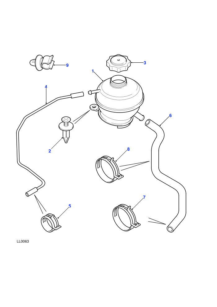 Expansion Tank And Hoses (With Diesel Engines)