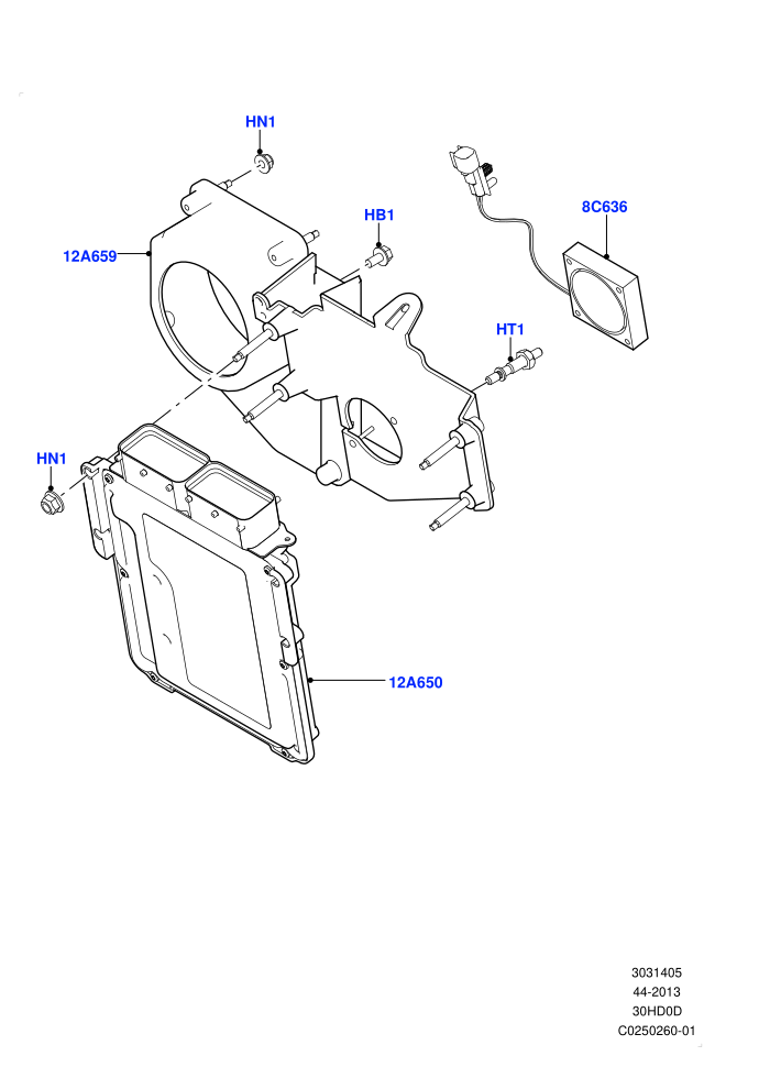Engine Modules And Sensors (3.0L DOHC GDI SC V6 PETROL,RHD)((V)FROMEA000001)