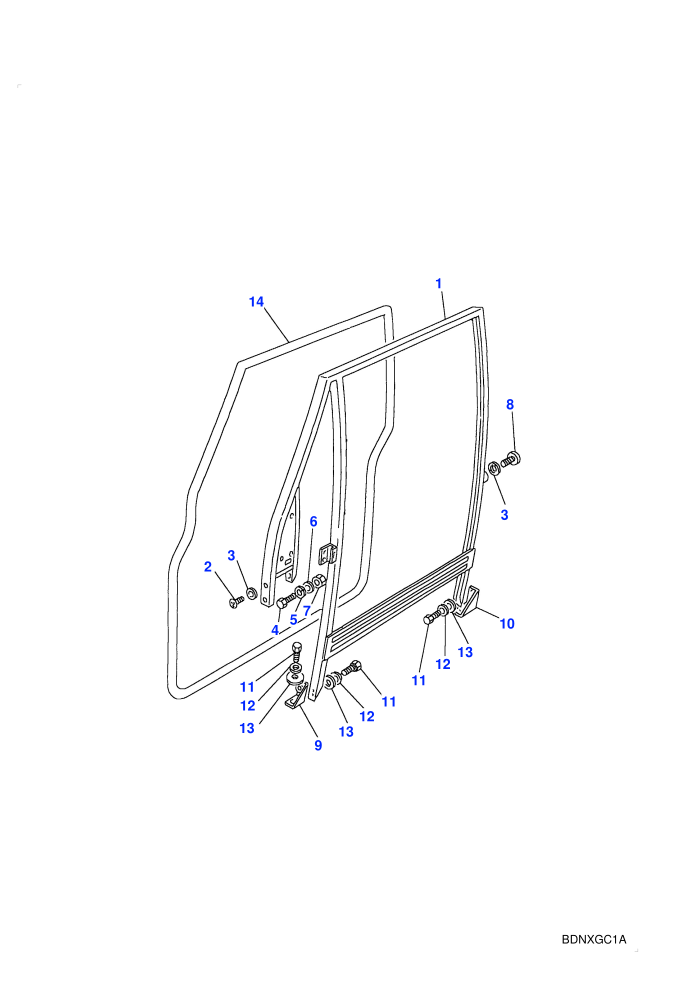 Front Door Frame And Seals (2 Door Station Wagon)