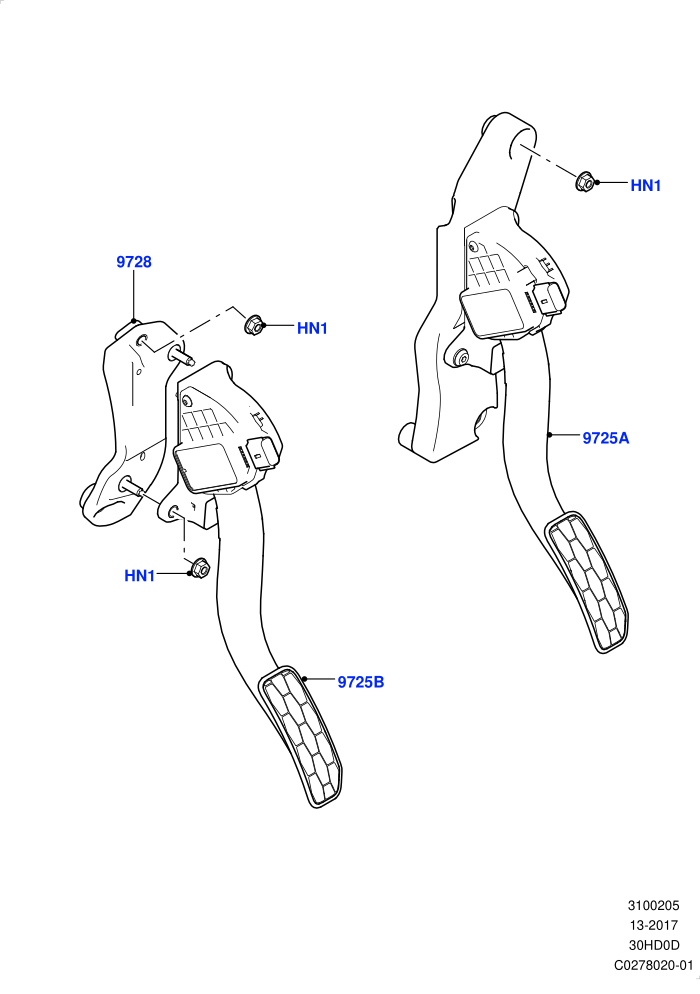 Accelerator/Injection Pump Controls (3.0L DOHC GDI SC V6 PETROL)