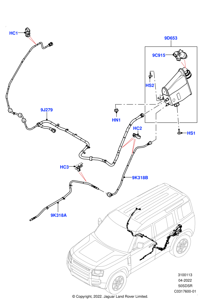 Carbon Canister (5.0 Petrol AJ133 DOHC CDA,Petrol Tank With Leak Detection)(Nitra Plant Build)((V)FROMP2000001)