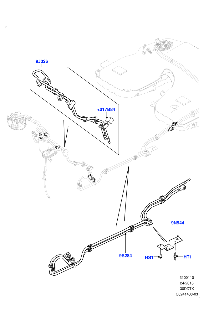 Fuel Lines (3.0L 24V DOHC V6 TC Diesel,3.0L 24V V6 Turbo Diesel Std Flow)(Rear)
