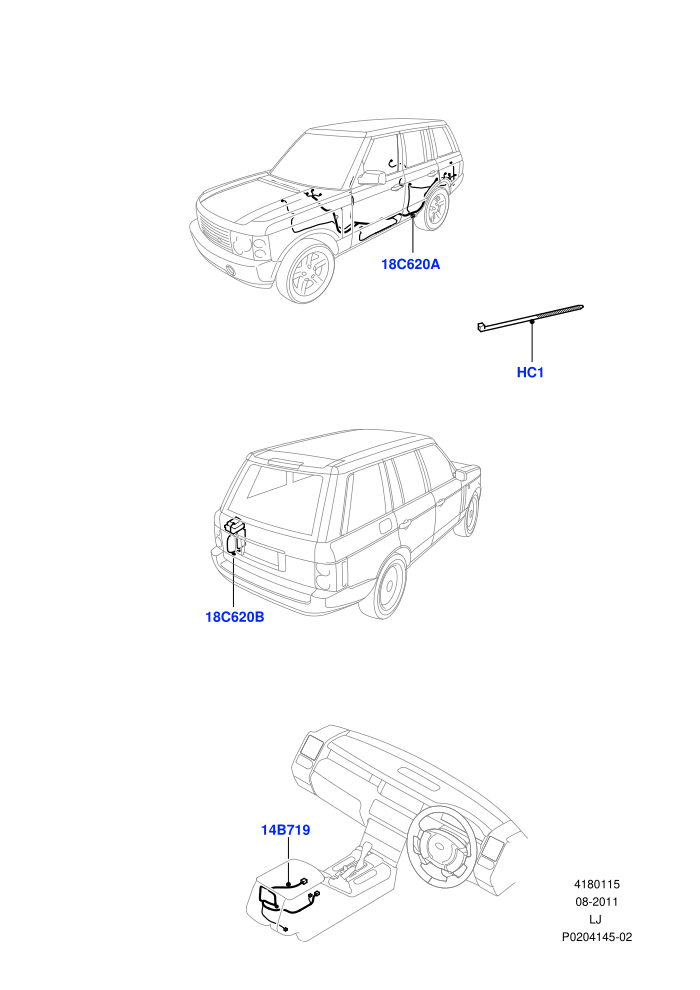 Electrical Wiring - Body And Rear (Center Console,Navigational System,Radio,With Phone,With TV Antenna)((V)FROMAA000001)