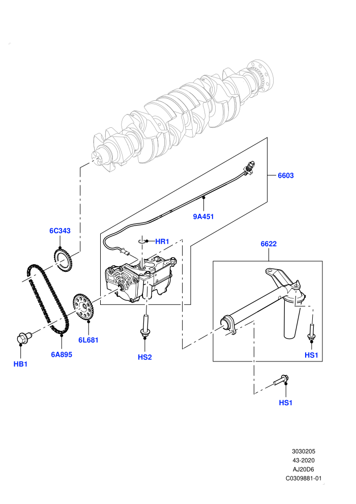 Oil Pump (3.0L AJ20D6 Diesel High)(Nitra Plant Build)((V)FROMM2000001)