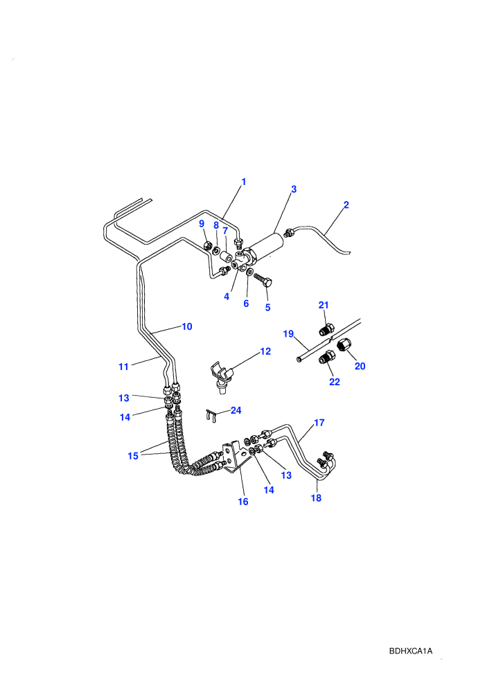 Front Brake Pipes - RH (Less Anti-Lock Braking System)