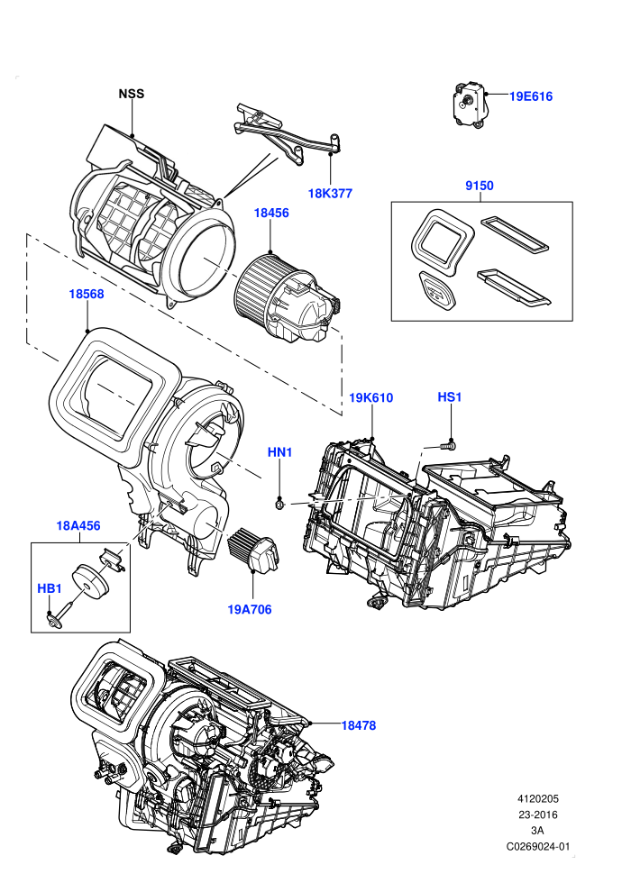 Heater/Air Cond.External Components (Itatiaia (Brazil))(Main Unit)((V)TOKT999999 (V)FROMGT000001)