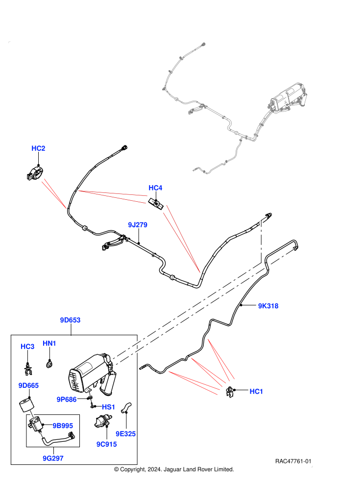 Fuel Lines (5.0 Litre supercharged enhanced,Fuel Tank Filler Neck - DMTL)((V)FROMNA000001)
