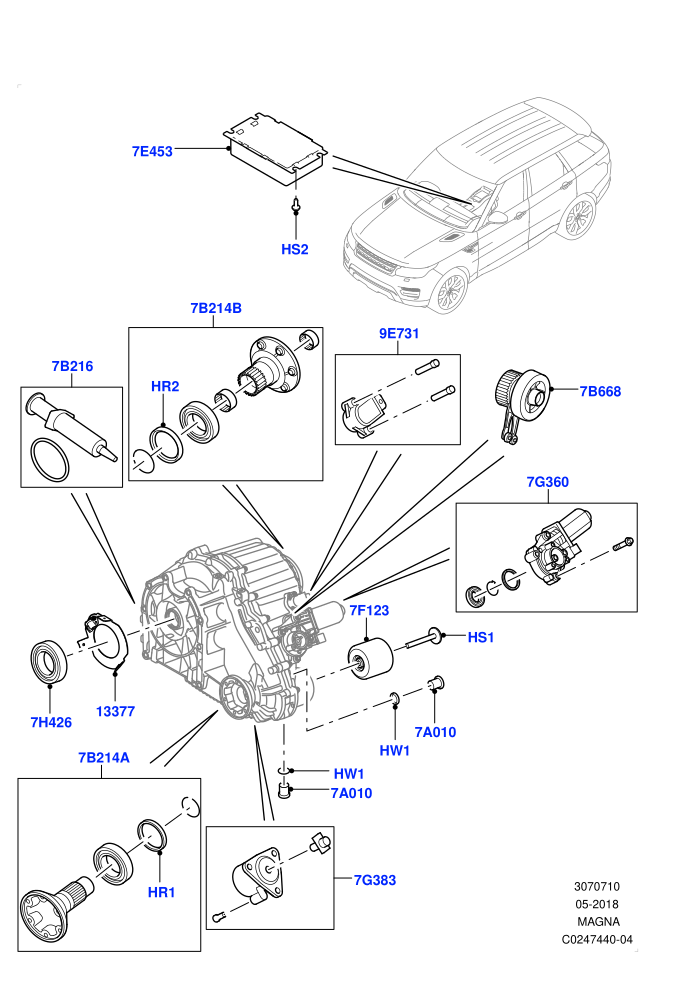 Transfer Drive Components (8 Speed Auto Trans ZF 8HP45,8 Speed Auto Trans ZF 8HP70 4WD,8 Speed Auto Trans ZF 8HP70 HEV 4WD,With 2 Spd Trans Case With Ctl Trac)((V)TOGA999999)