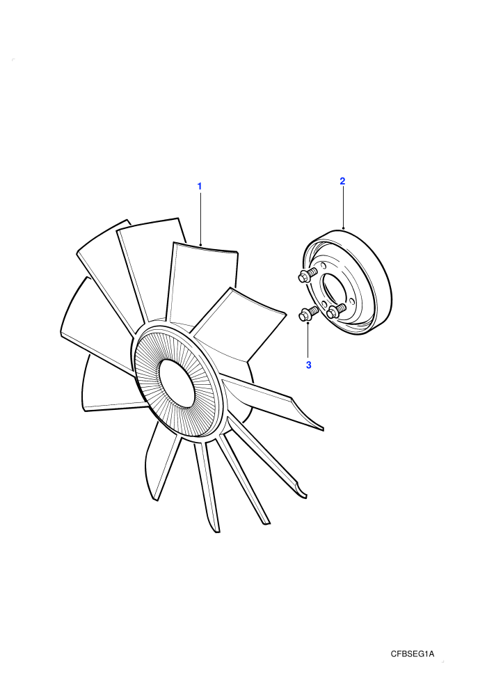 Fan & Viscous Unit (2.5L 5 Cyl L/R Turbo Diesel)
