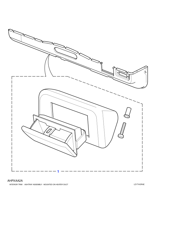 Ashtray Assembly-Mounted On Heater Duct