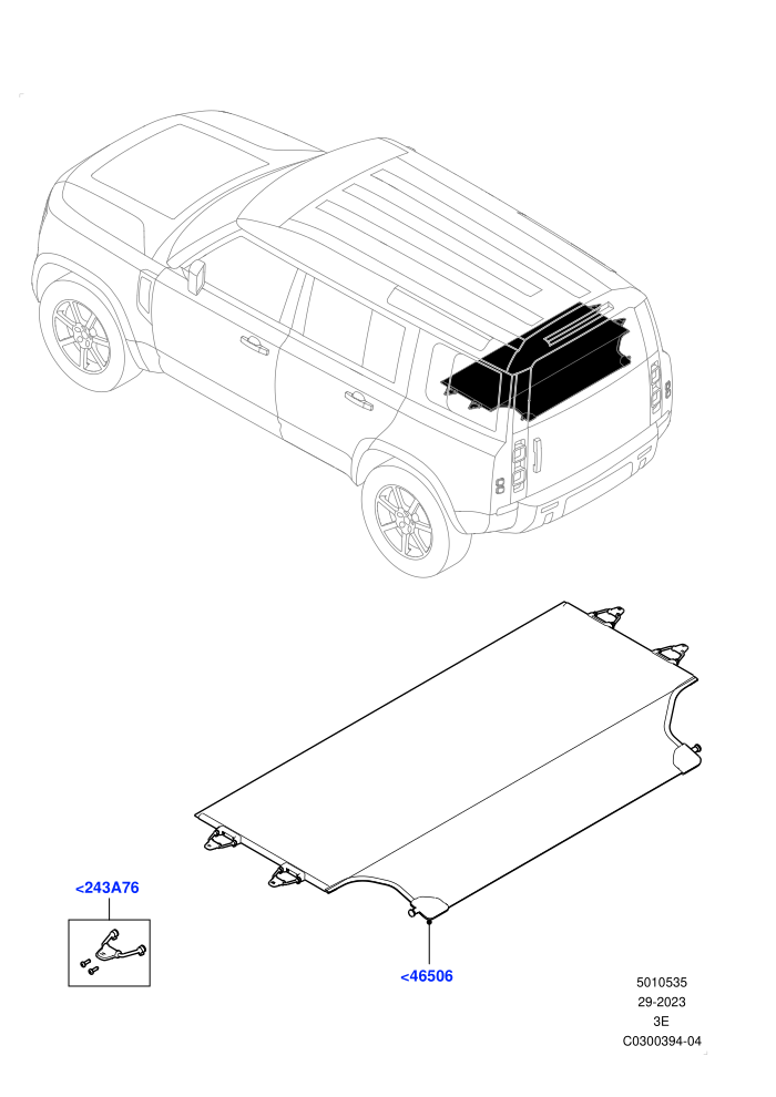 Load Compartment Trim (Standard Wheelbase,With Load Area Cover)(Package Tray,Upper)