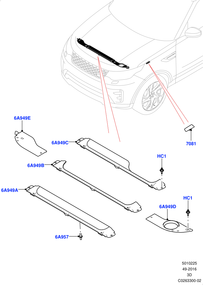 Engine Compartment - Covers (Solihull Plant Build)((V)TOJA077749 (V)FROMHA000001)