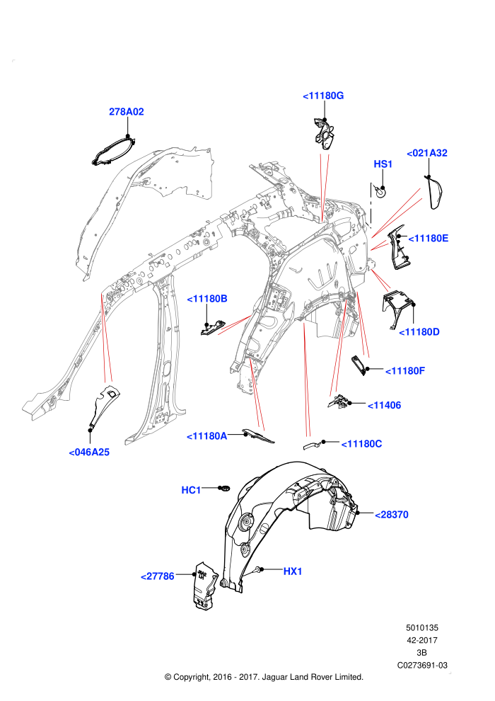 Side Panels - Inner (Wheelarch)