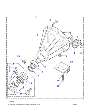 FTC5258 LAND ROVER Сальник редуктора моста FR/D2/D1/RR/DEF