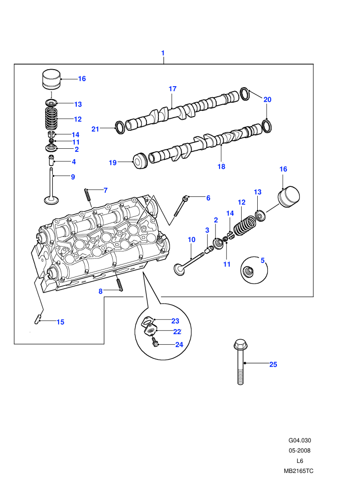 Cylinder Head-General Assembly (2.5 KV6 Petrol,Automatic Transmission)