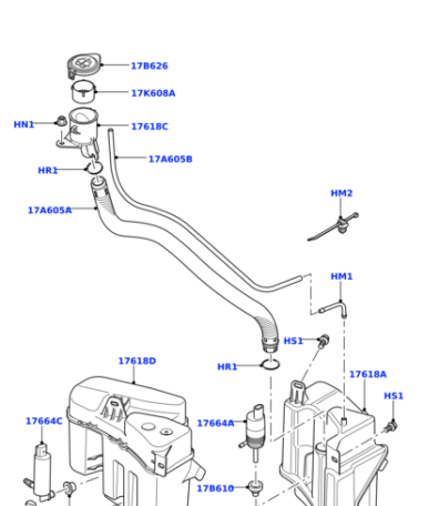 AFU4506 LAND ROVER Уплотнение насоса бачка омывателя
