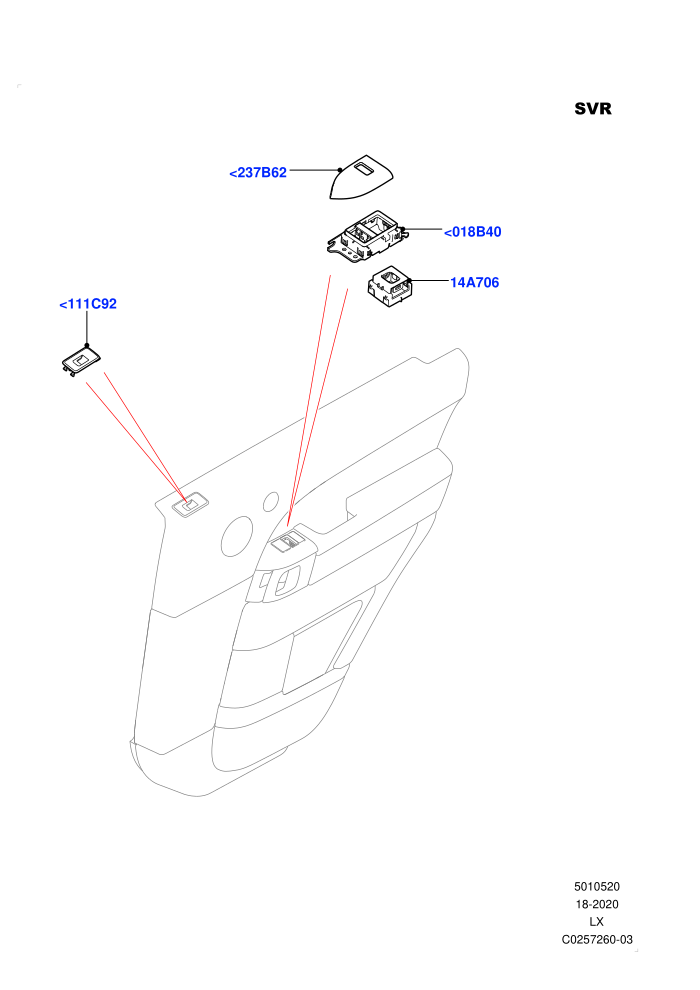 Rear Door Trim Installation (SVR,SVR Version)((V)FROMFA000001)
