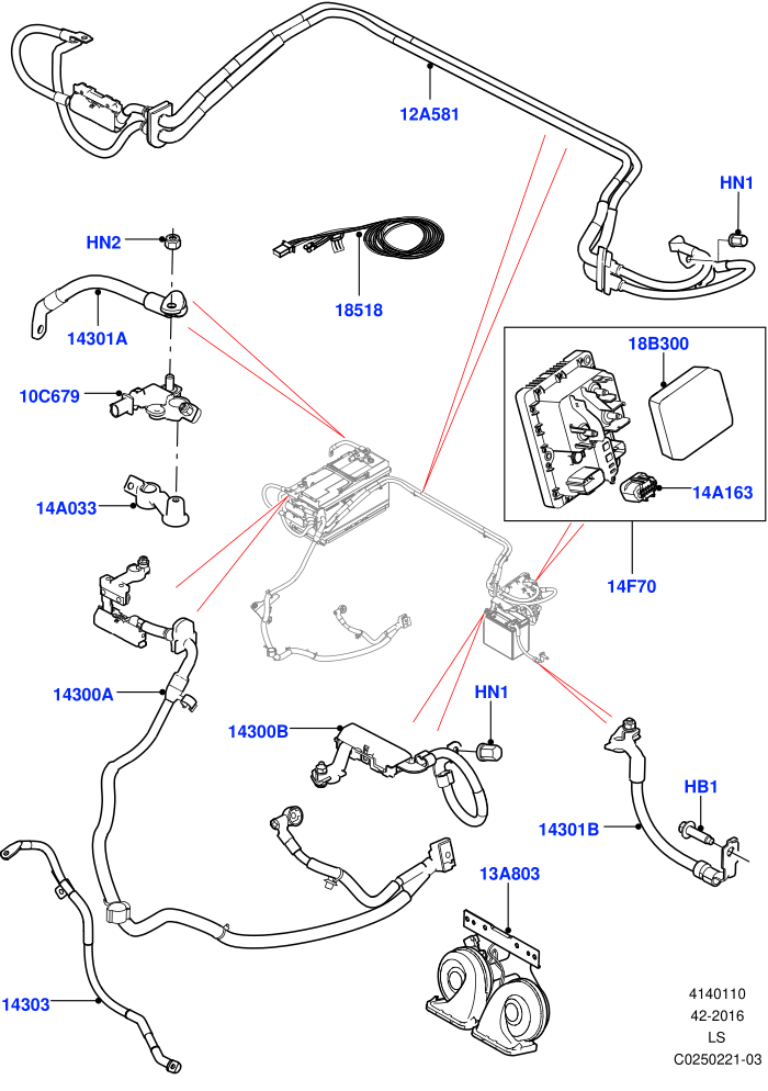 Battery Cables And Horn (LHD)((V)FROMEA000001)