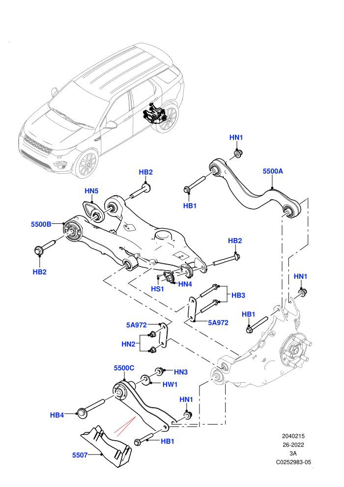 Rear Suspension Arms (Halewood (UK))